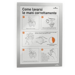 Cornice espositiva adesiva Duraframe® A5 15x21cm silver DURABLE