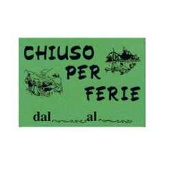 CARTELLO IN CARTONCINO 'CHIUSO PER FERIE' 16x23cm CWR 315/12
