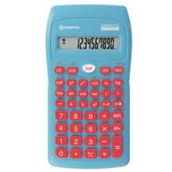 Calcolatrice scientifica OS 134/10 BeColor azzurro cielo con tasti rosso Osama