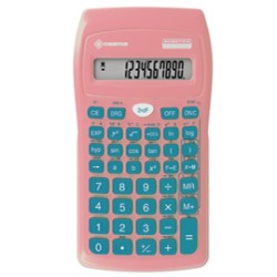 Calcolatrice scientifica OS 134/10 BeColor rosa chiaro con tasti petrolio Osama