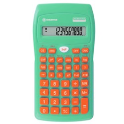 Calcolatrice scientifica OS 134/10 BeColor verde acqua con tasti arancio Osama